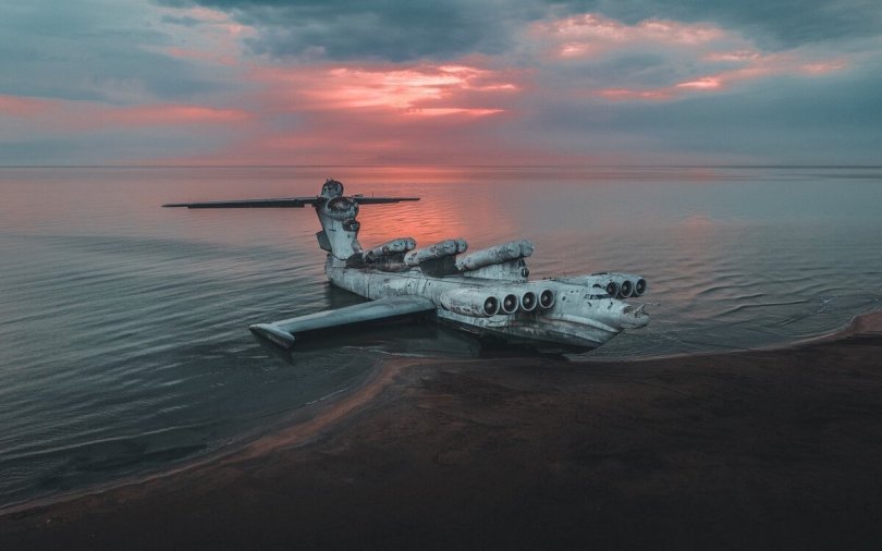 Экраноплан «Лунь» в Дербенте